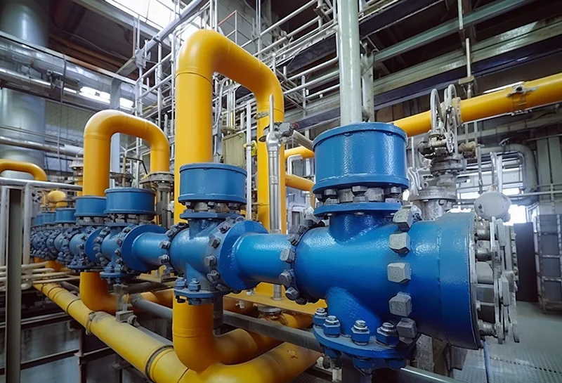 Energiateollisuuden jatkuvan jousiripustimen keskeiset työpisteet.